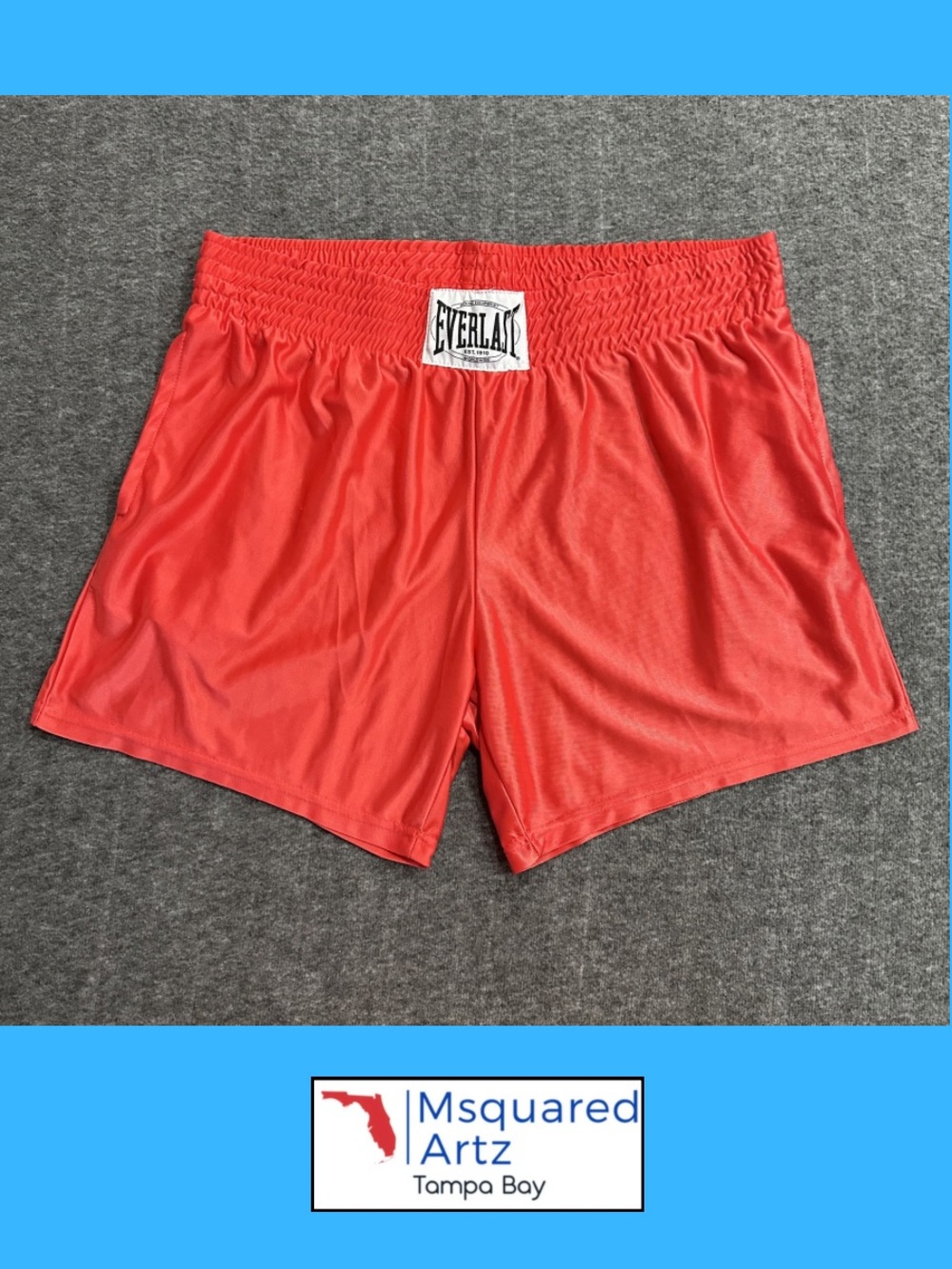 Everlast Boxing Athletic Shorts Mens XL Red Training Gym Workout Performance